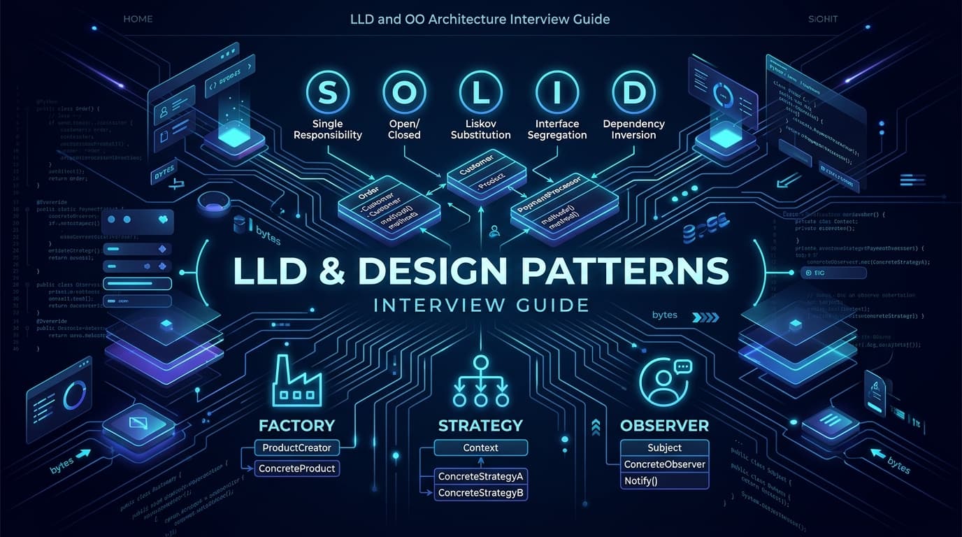 Low-Level Design Interview Guide: OOP, SOLID & Design Patterns with Examples